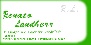 renato landherr business card